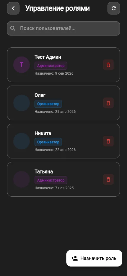 Управление ролями в админке Gravio